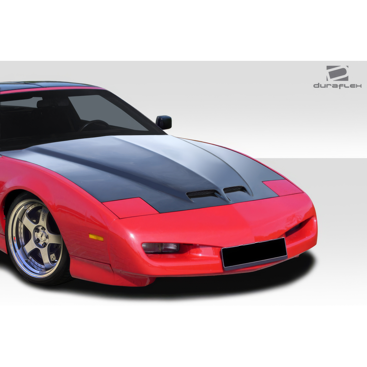 Modify your Pontiac Firebird 1982 with our Exterior/Hoods - Front angle view of car hood