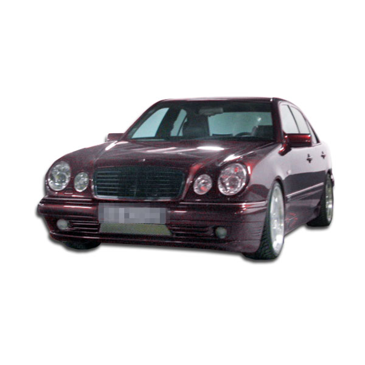 Modify your Mercedes-Benz E-Class 1996 with our Exterior/Front Bumpers or Lips - Front view of the car at a slight angle