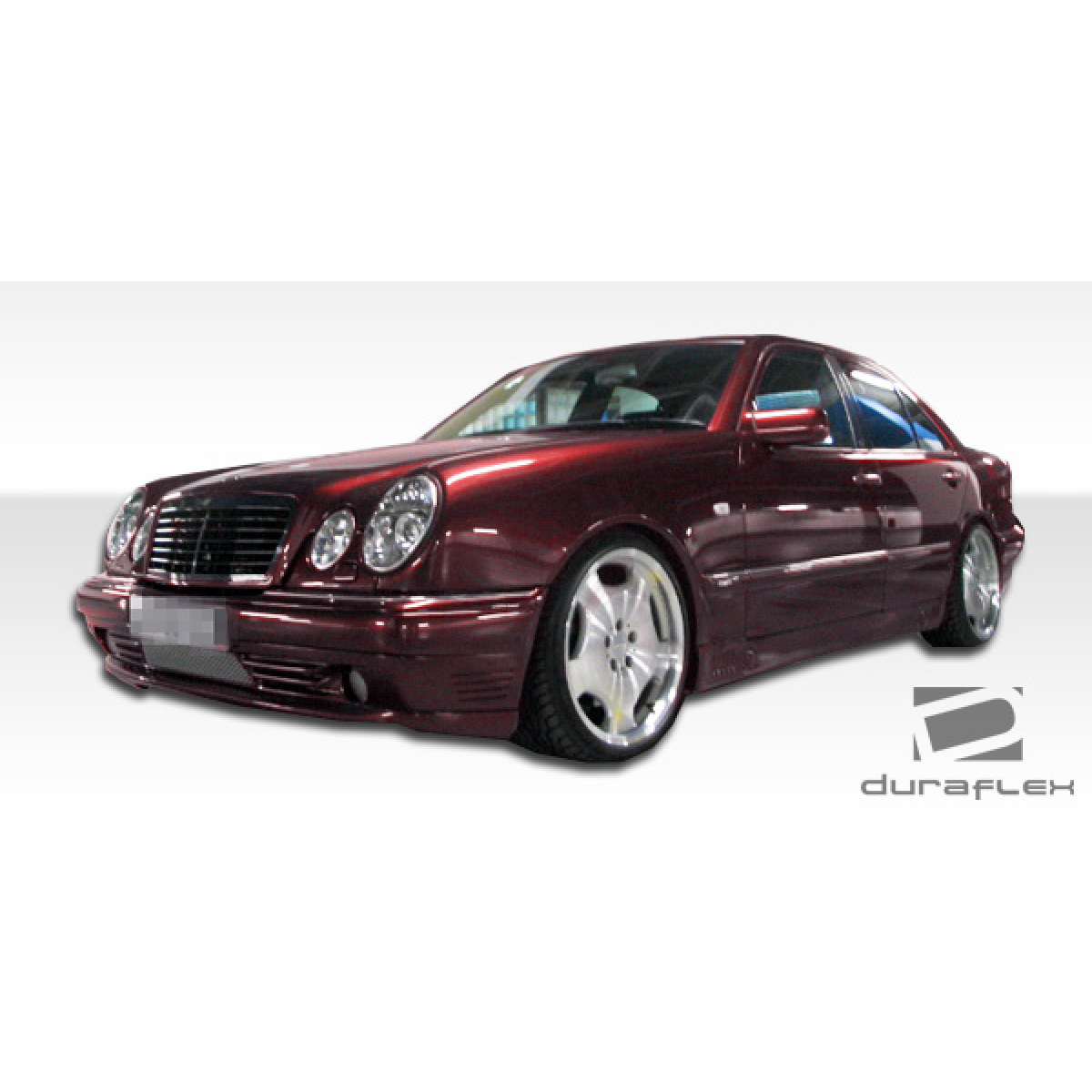 Modify your Mercedes-Benz E-Class 1996 with our Exterior/Side Skirts - The image shows a vehicle from a low front angle