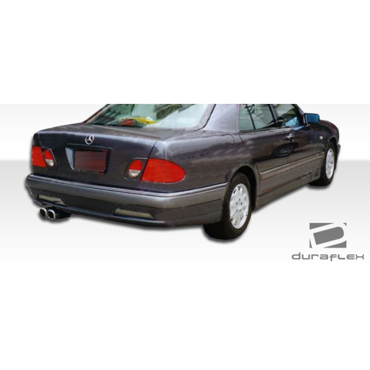 Modify your Mercedes-Benz E-Class 1996 with our Exterior/Side Skirts - Viewed from the rear side at a slight angle