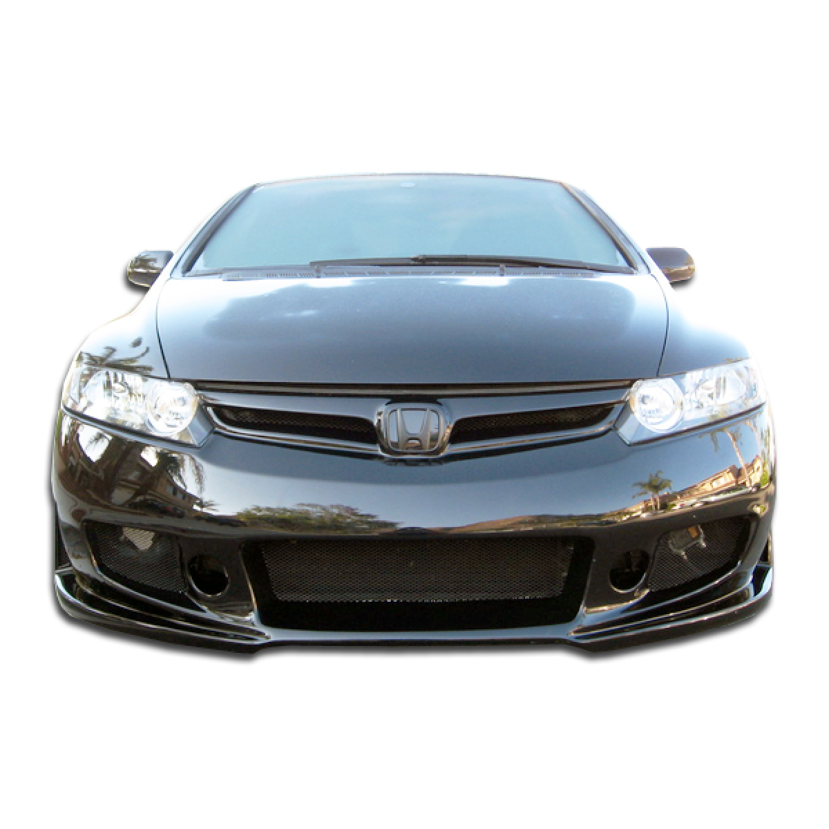 Modify your Honda Civic 2006 with our Exterior/Front Bumpers or Lips - Front view of the bumper at a straight angle