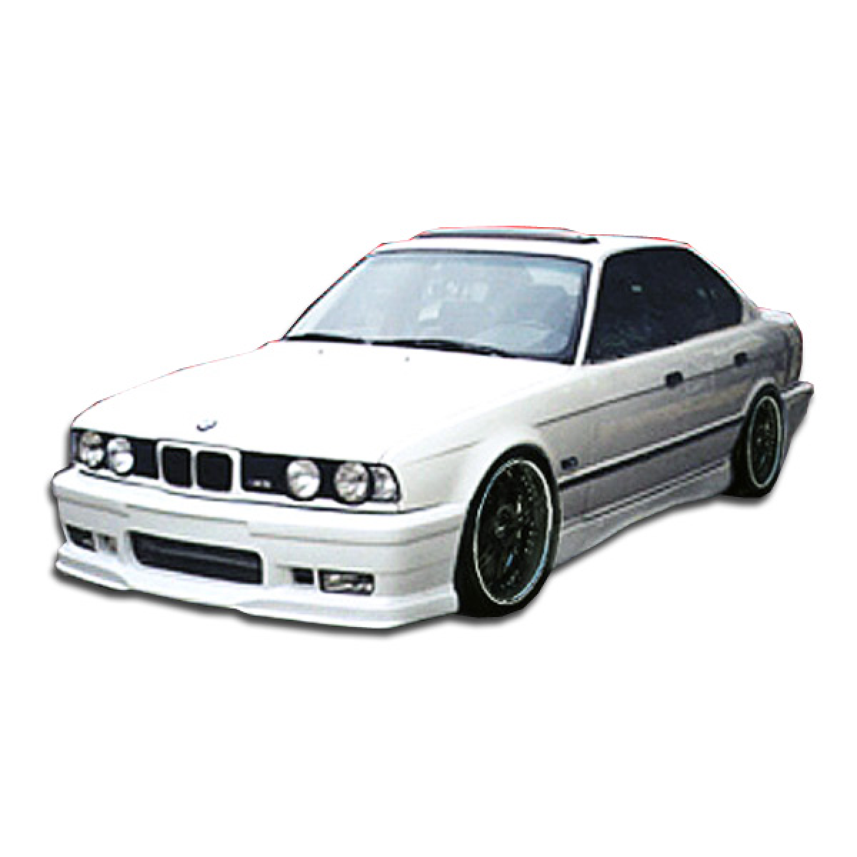 Modify your BMW 5-Series 1989 with our Exterior/Front Bumpers or Lips - Front angle view of the vehicle