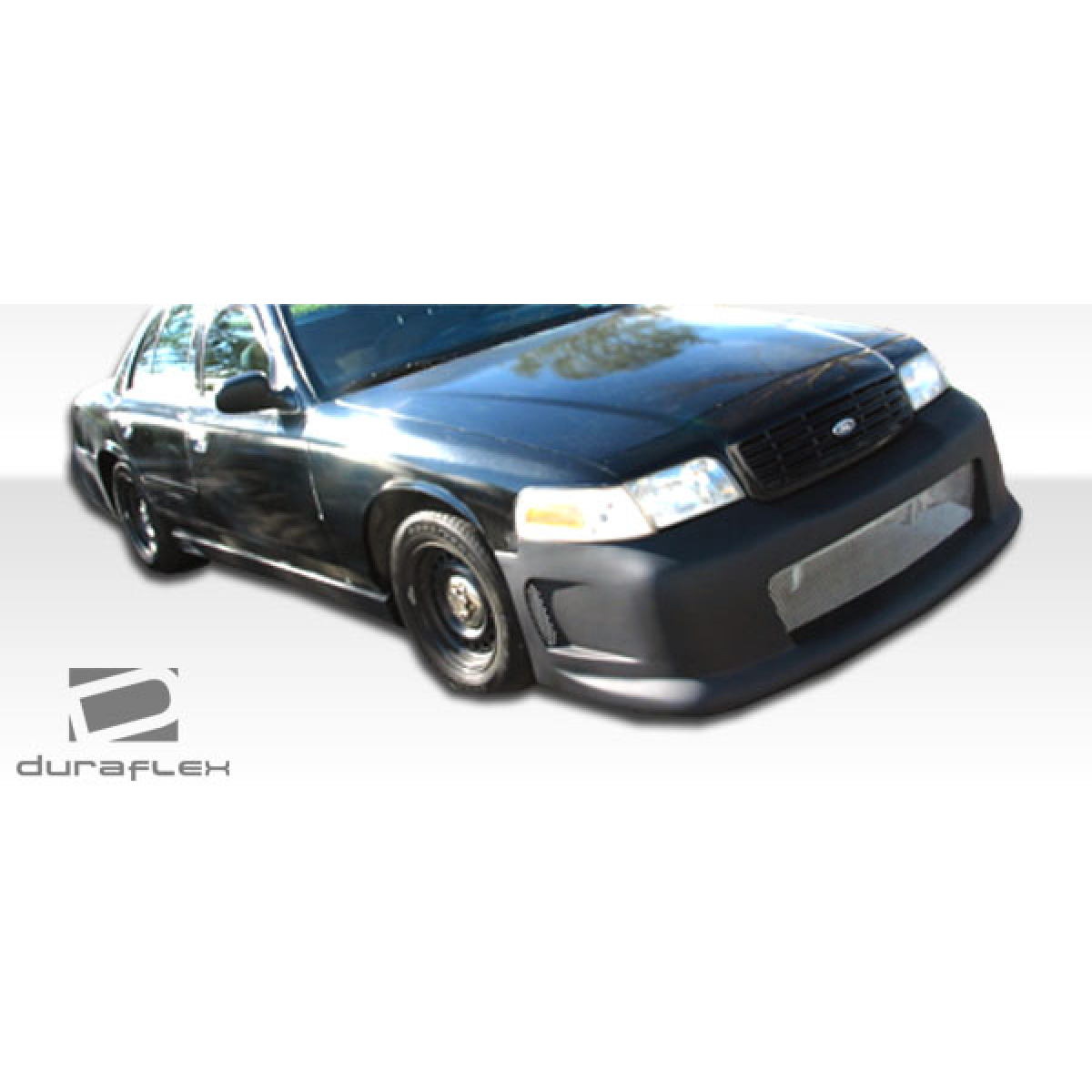Modify your Ford Crown Victoria 1998 with our Exterior/Side Skirts - Front angle view of the Ford Crown Victoria