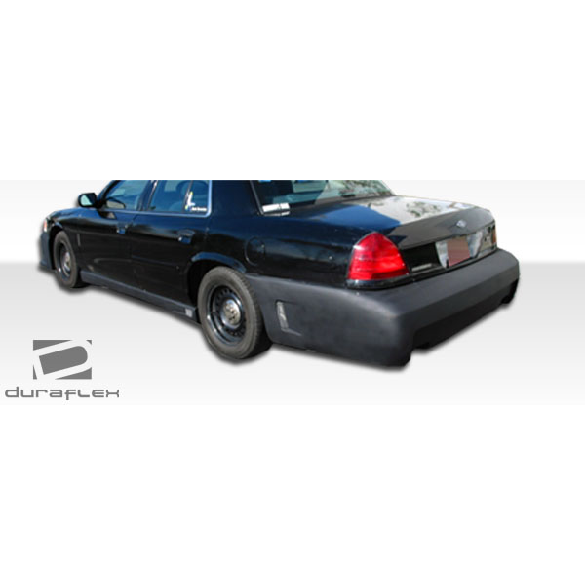 Modify your Ford Crown Victoria 1998 with our Exterior/Side Skirts - Side angle view of the vehicle part