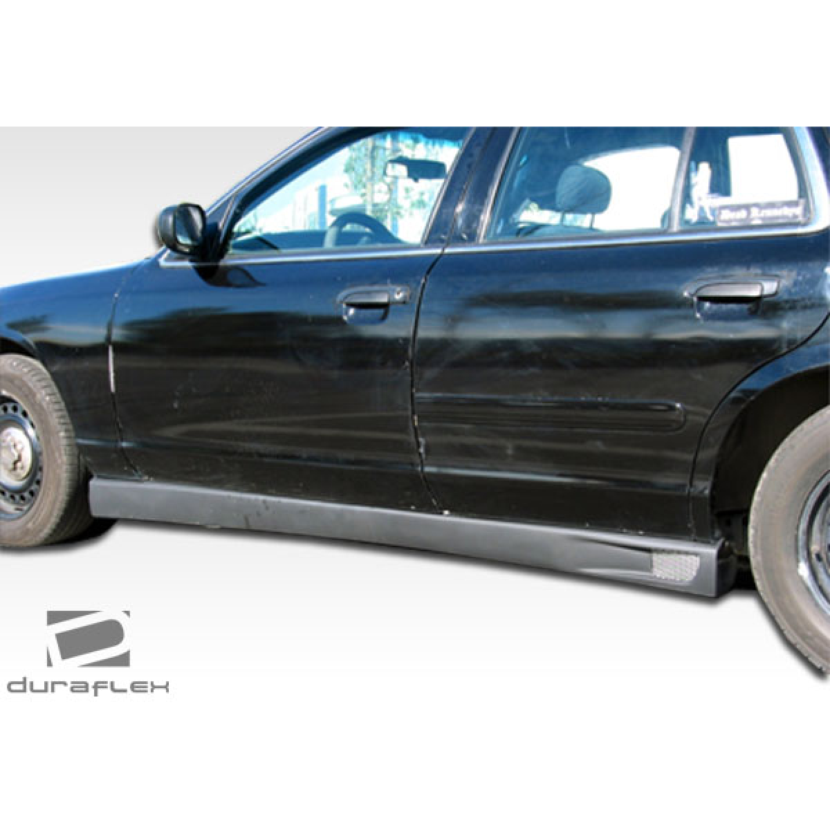 Modify your Ford Crown Victoria 1998 with our Exterior/Side Skirts - Side view of vehicle showing side skirts installation