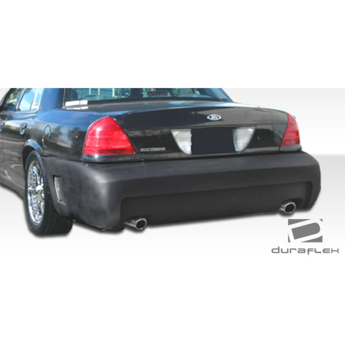 Modify your Ford Crown Victoria 1998 with our Exterior/Complete Body Kits - Rear view of vehicle showing rear bumper angle