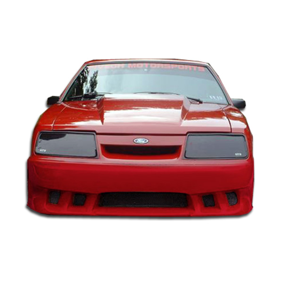 Modify your Ford Mustang 1983 with our Exterior/Complete Body Kits - Front view of car part at eye level