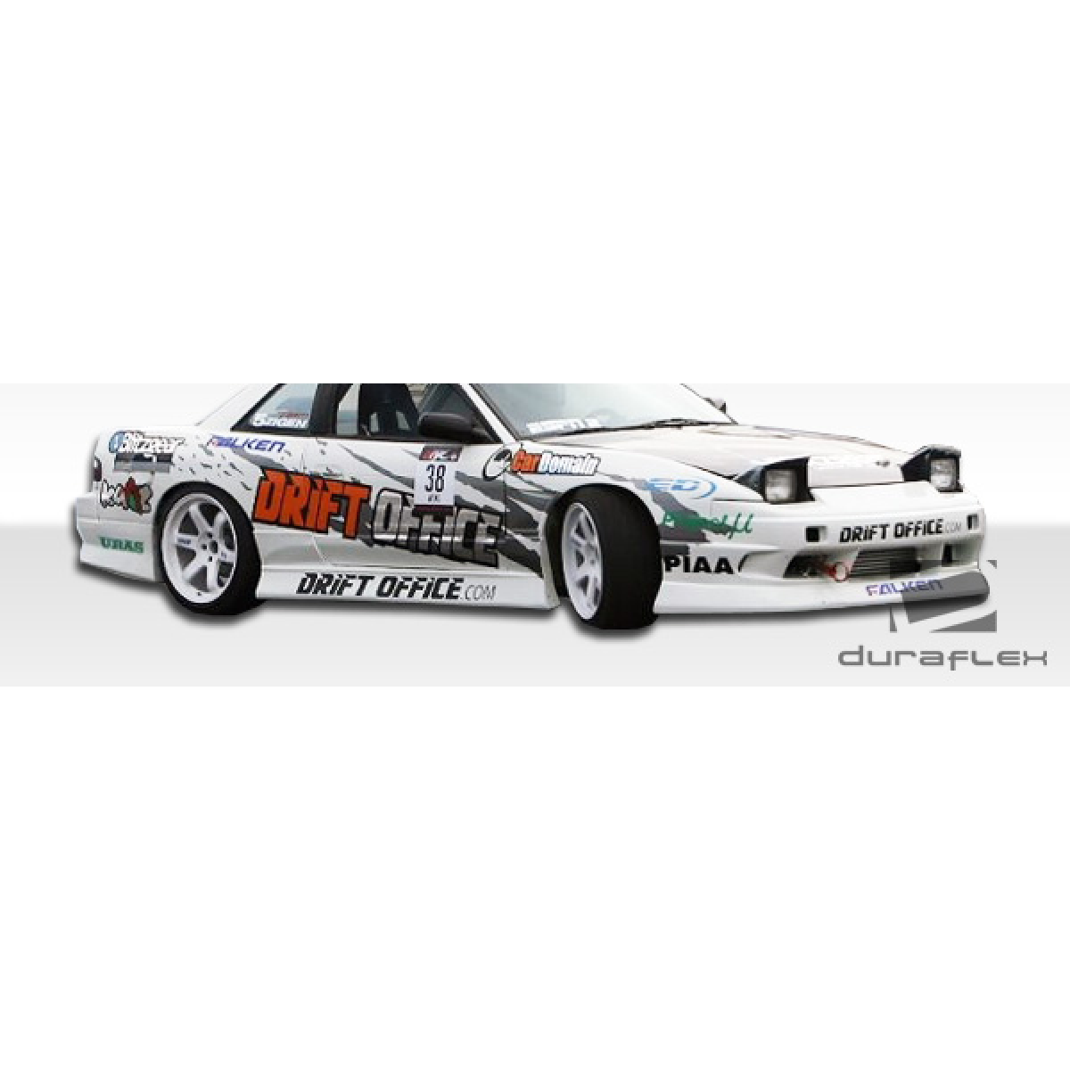 Modify your Nissan 240SX 1989 with our Exterior/Complete Body Kits - Side angle view of the Nissan 240SX S13