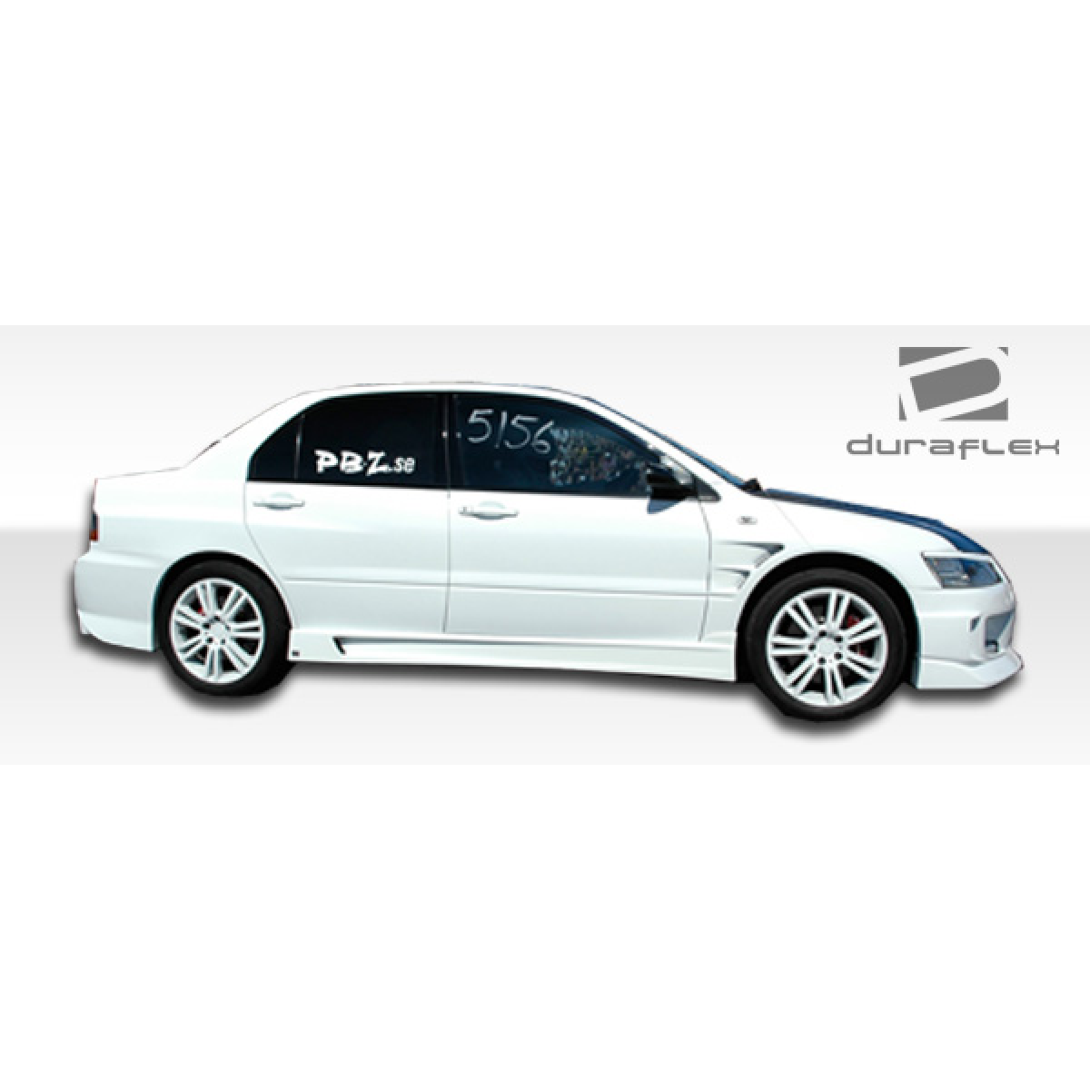 Modify your Mitsubishi Evolution 2003 with our Exterior/Fenders - Side view of fenders at a lateral angle