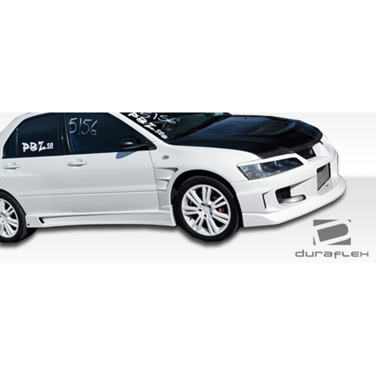 Modify your Mitsubishi Evolution 2003 with our Exterior/Fenders - Side view of the car showing fender design