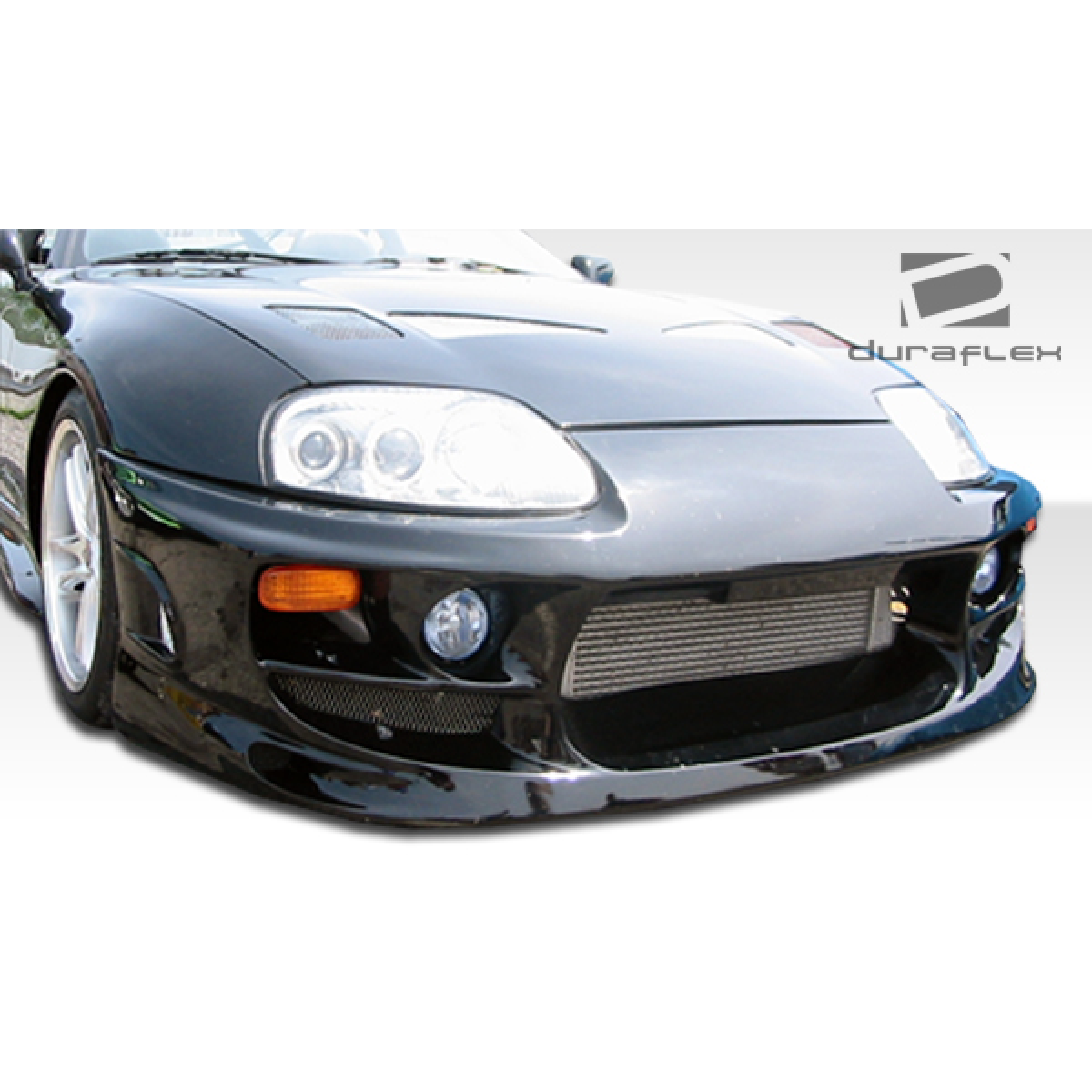 Modify your Toyota Supra 1993 with our Exterior/Hoods - Front angle view of an aftermarket hood