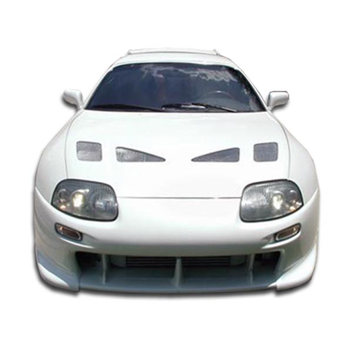 Modify your Toyota Supra 1993 with our Exterior/Hoods - Front view of a 1993-1998 Toyota Supra