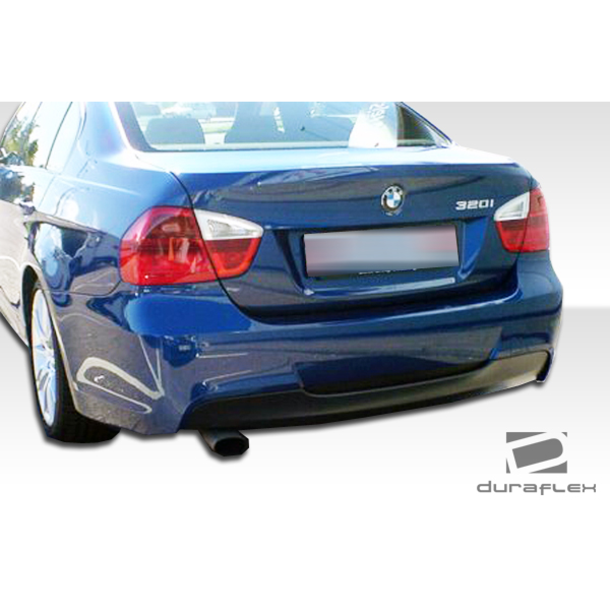 Modify your BMW 3-Series 2006 with our Exterior/Rear Bumpers or Lips - View from the rear corner at a slight angle