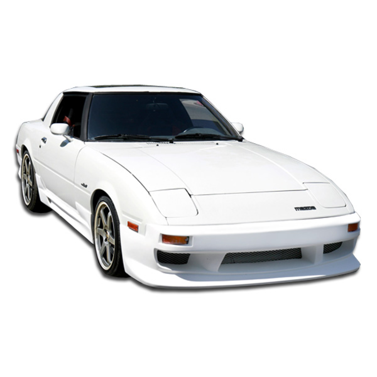 Modify your Mazda RX-7 1979 with our Exterior/Front Bumpers or Lips - Front view of the vehicle at a slight angle