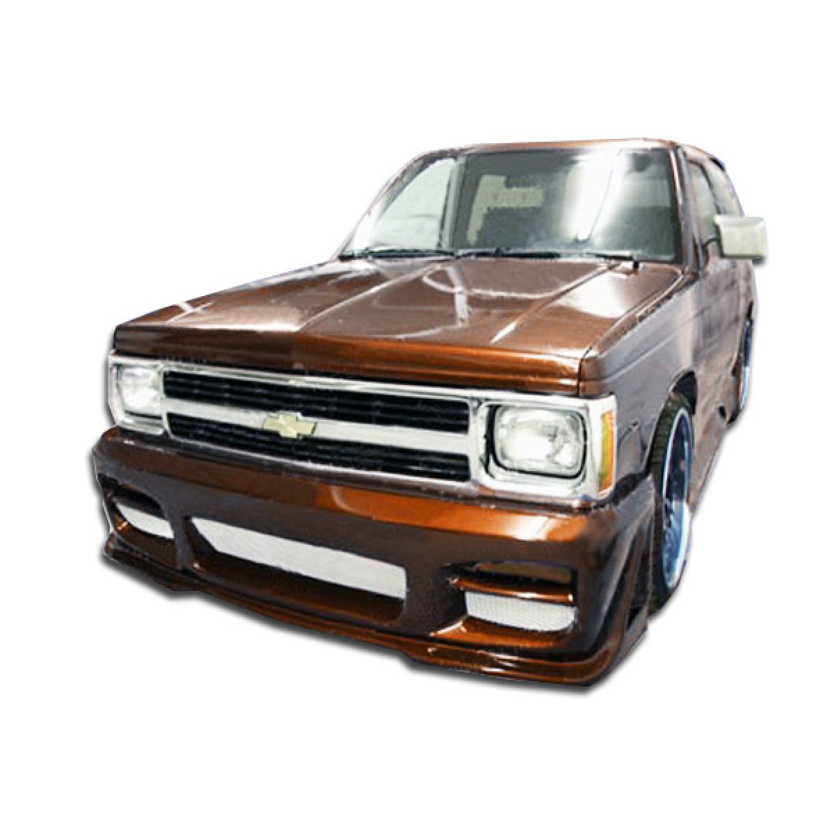 Modify your Chevrolet Blazer 1982 with our Exterior/Front Bumpers or Lips - Front view angled towards the left side