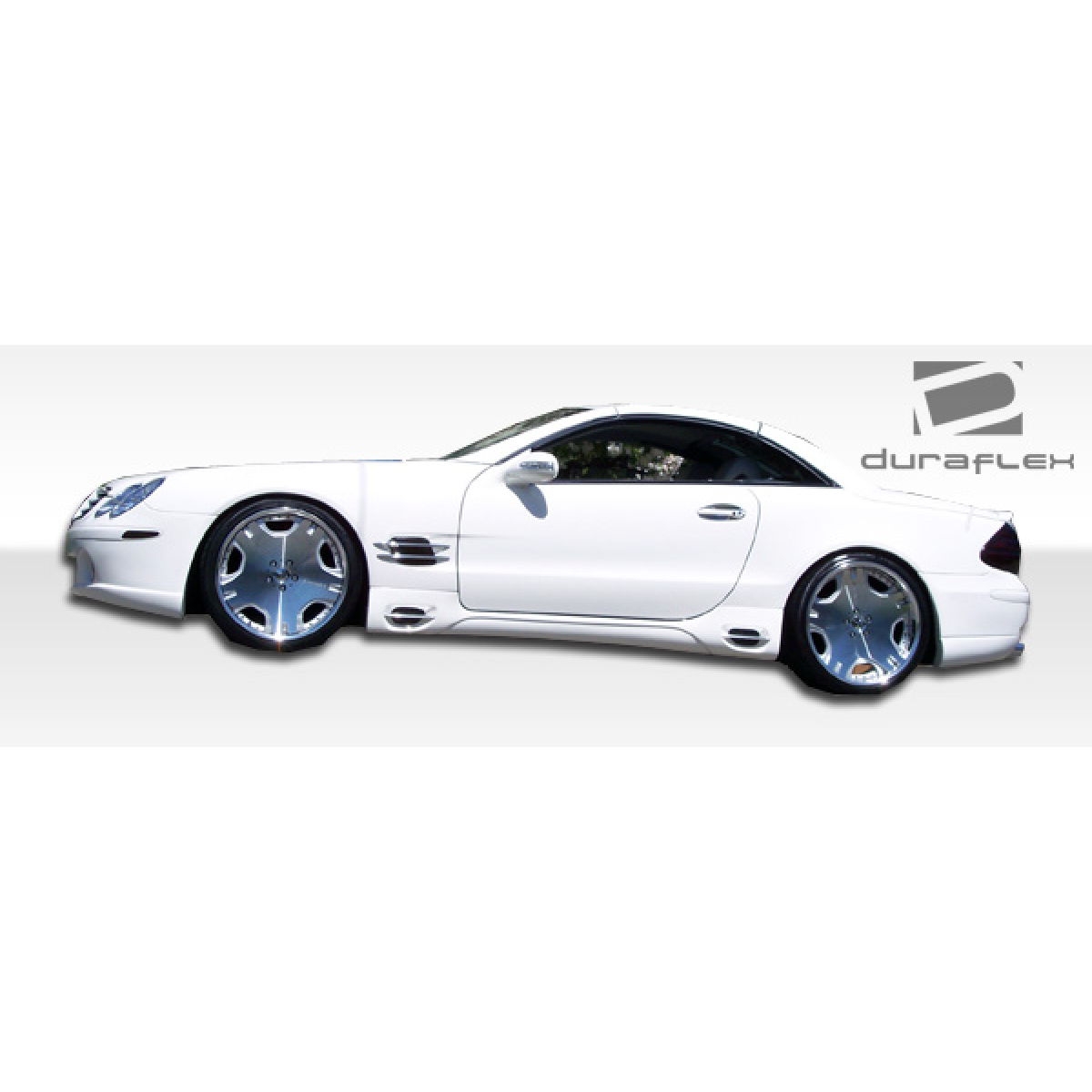 Modify your Mercedes-Benz SL-Class 2003 with our Exterior/Side Skirts - Side angle view of the vehicle