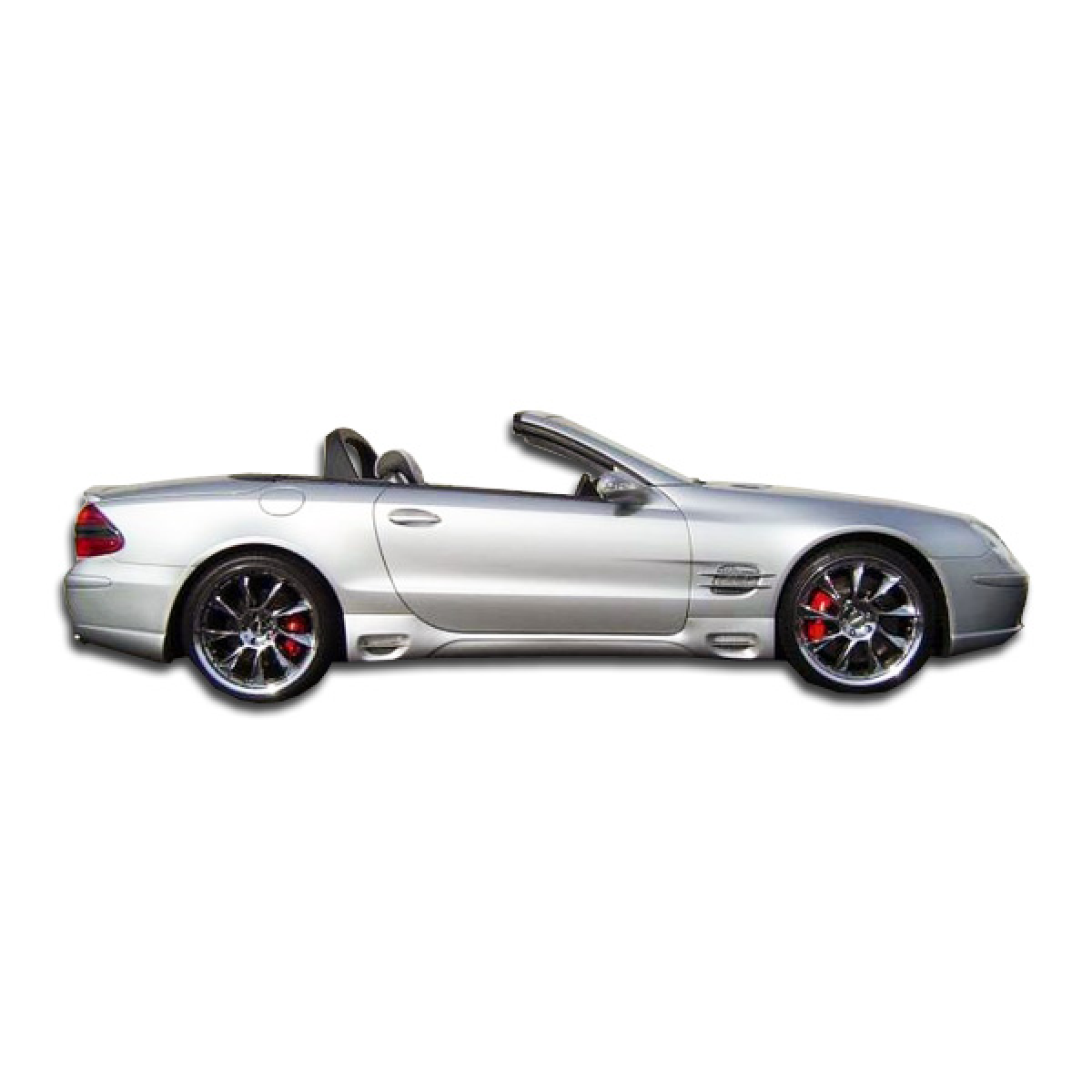 Modify your Mercedes-Benz SL-Class 2003 with our Exterior/Side Skirts - Side view of the vehicle with top down