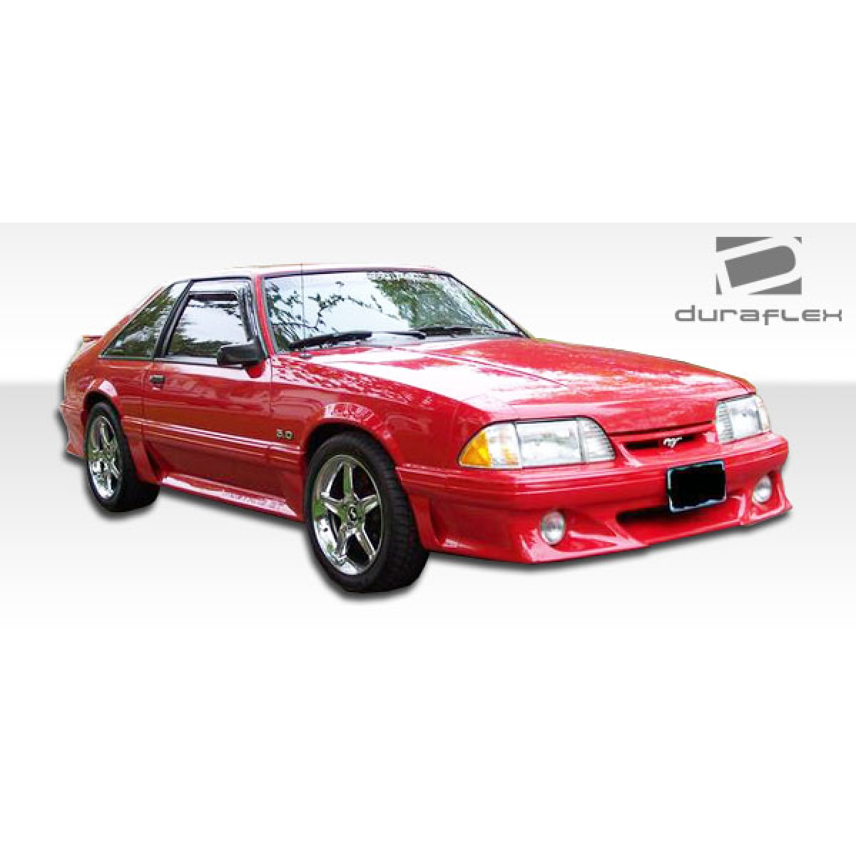 Modify your Ford Mustang 1983 with our Exterior/Complete Body Kits - Front three quarter angle of a red mustang