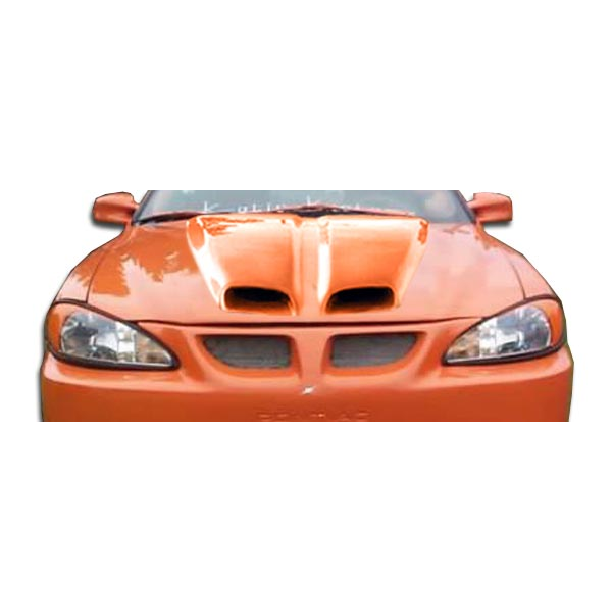 Modify your Pontiac Grand Am 1999 with our Exterior/Hoods - Viewed from the front at a straight angle