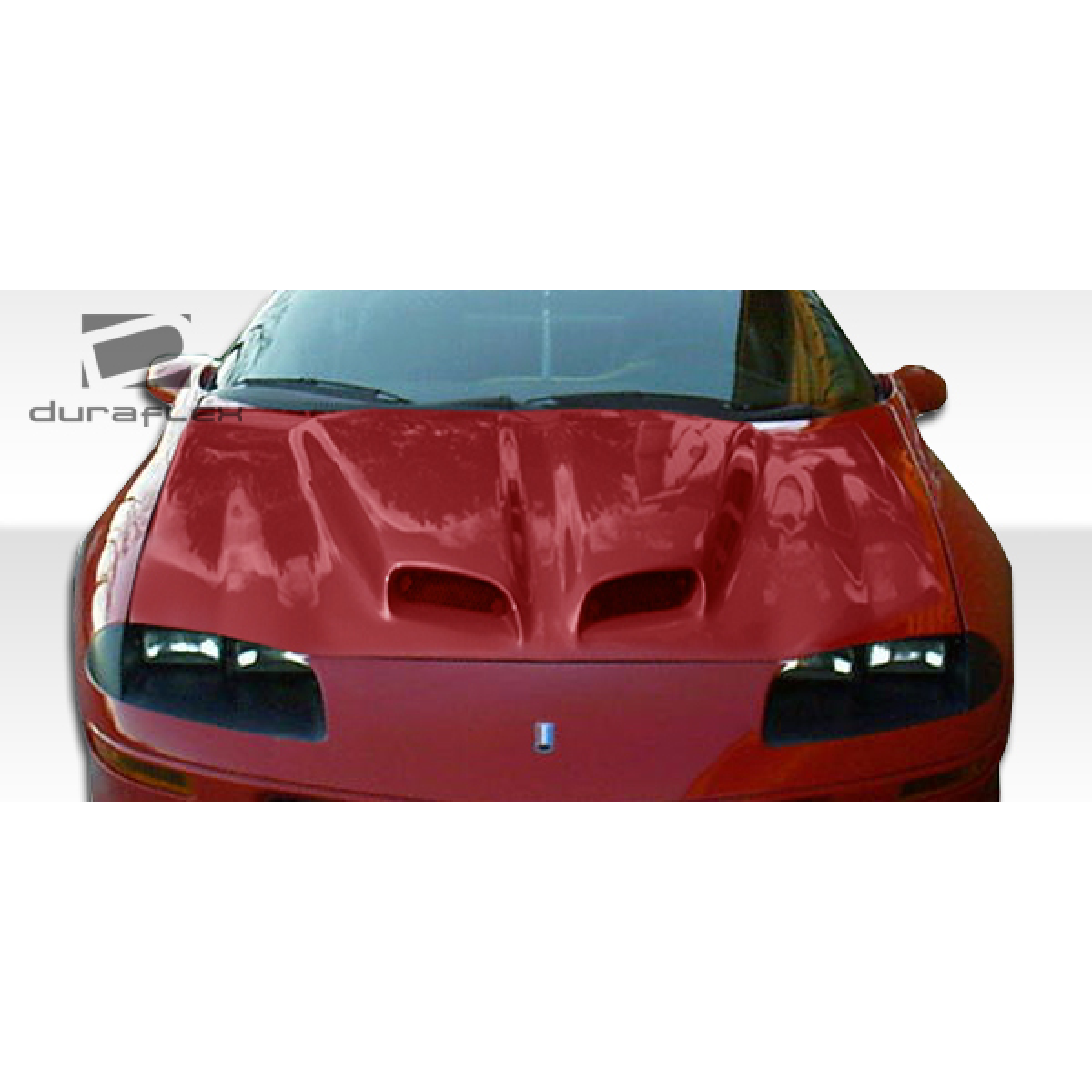 Modify your Chevrolet Camaro 1993 with our Exterior/Hoods - Front view of Chevrolet Camaro hood at a level angle