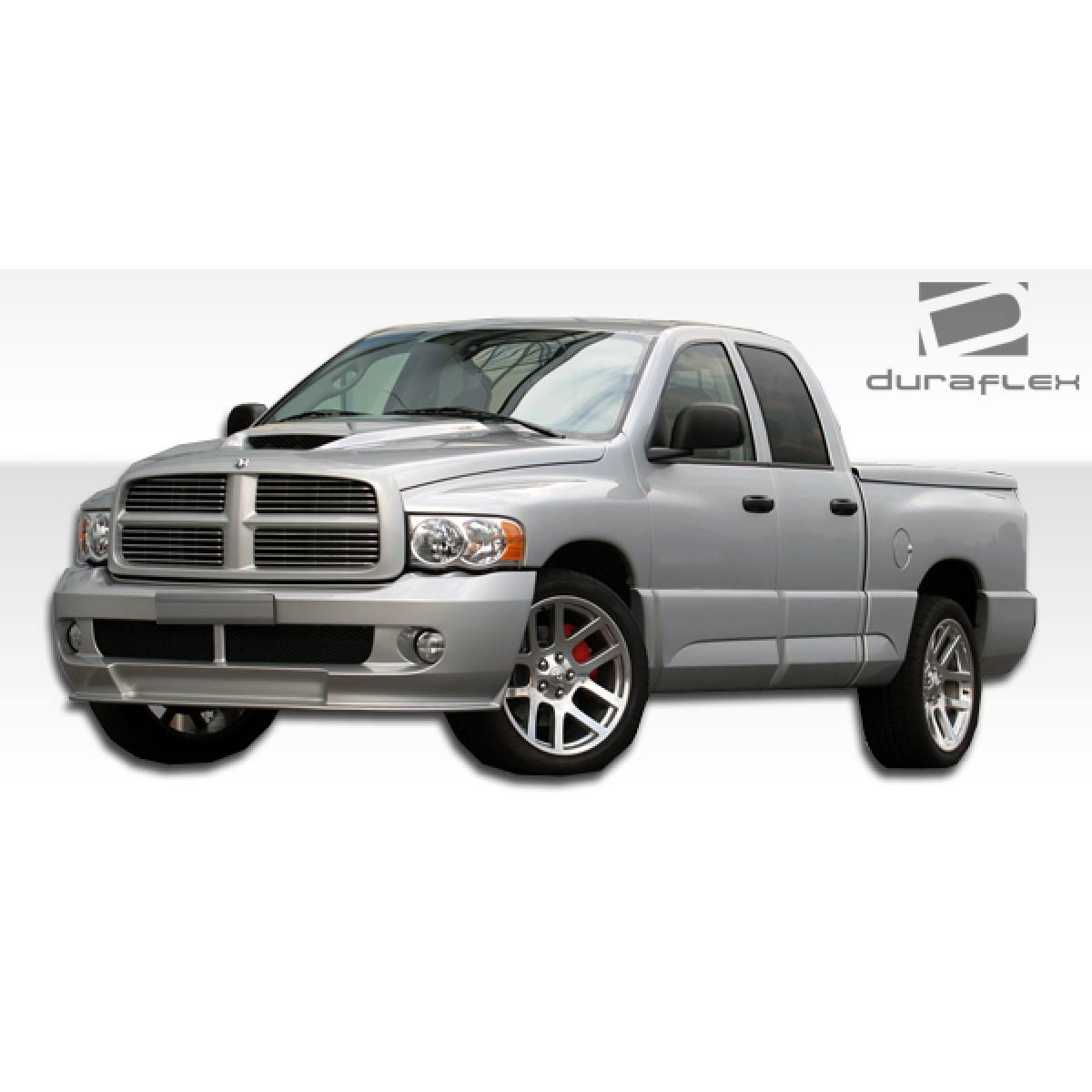 Modify your Dodge Ram 2002 with our Exterior/Hoods - Front angle view of the vehicle