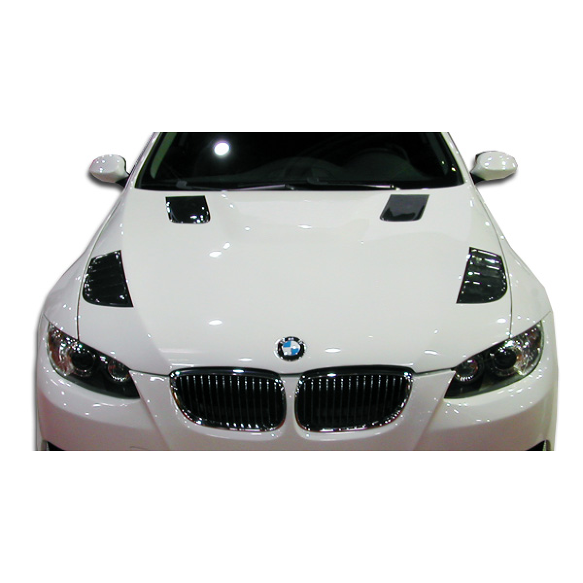 Modify your BMW 3-Series 2007 with our Exterior/Hoods - Front view of hood at a slight downward angle