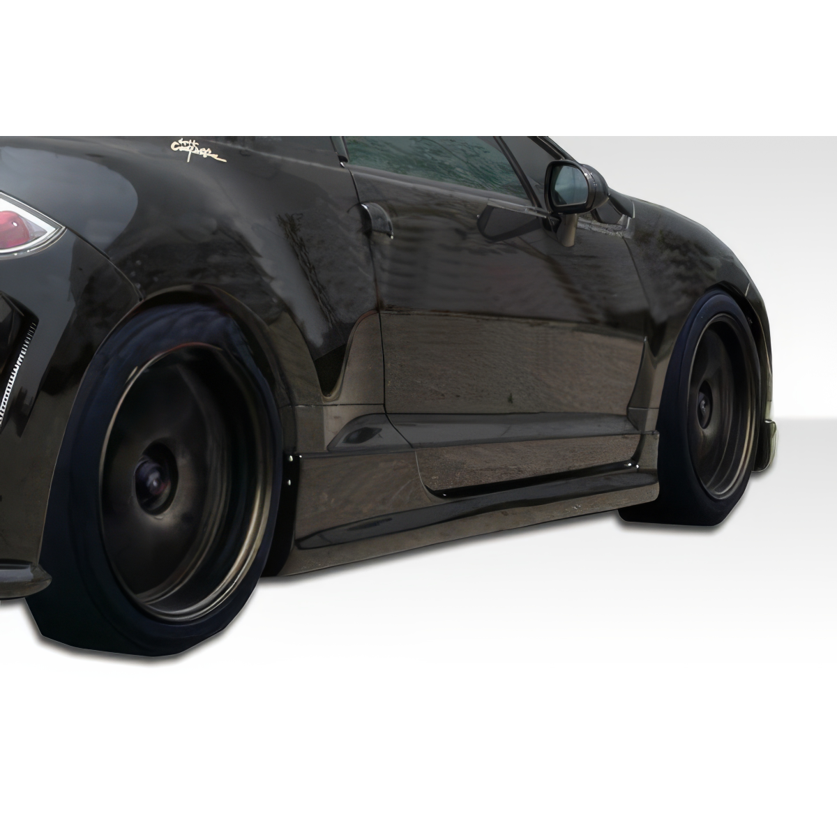 Modify your Mitsubishi Eclipse 2006 with our Exterior/Complete Body Kits - Side view showing low angle perspective of part