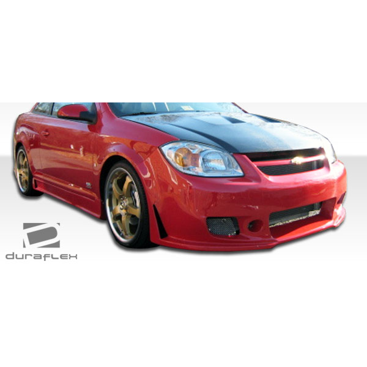 Modify your Pontiac G5 2007 with our Exterior/Complete Body Kits - Front angle view of a modified red vehicle