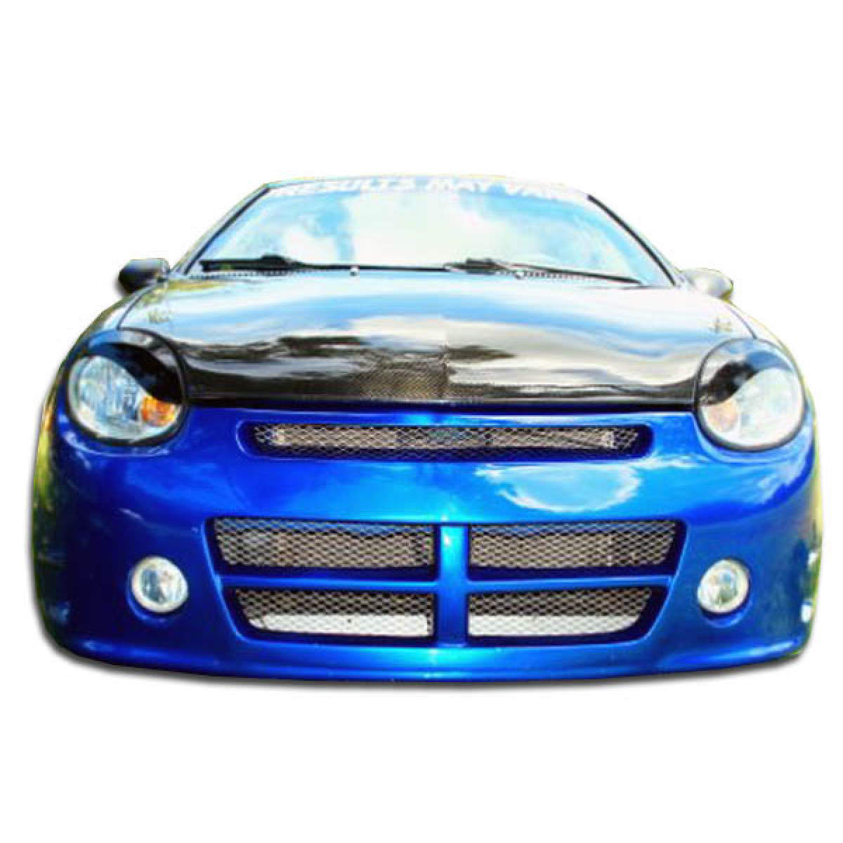 Modify your Dodge Neon 2003 with our Exterior/Front Bumpers or Lips - Front view of the vehicle at eye level