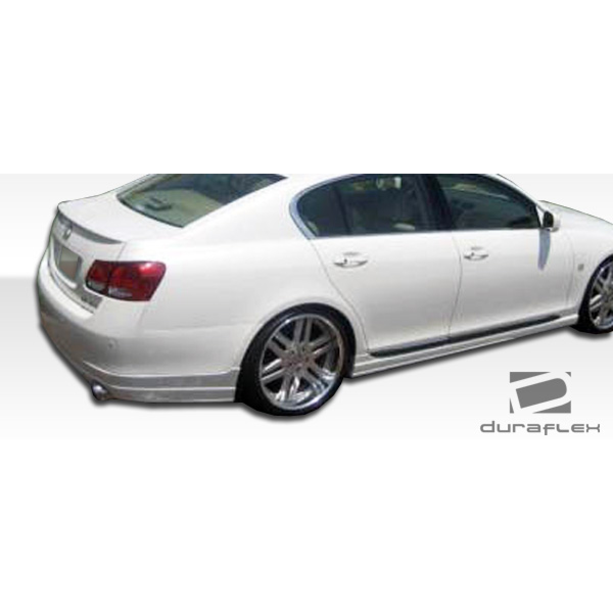 Modify your Lexus GS300 2006 with our Exterior/Side Skirts - Side angle view of the vehicle and side skirts