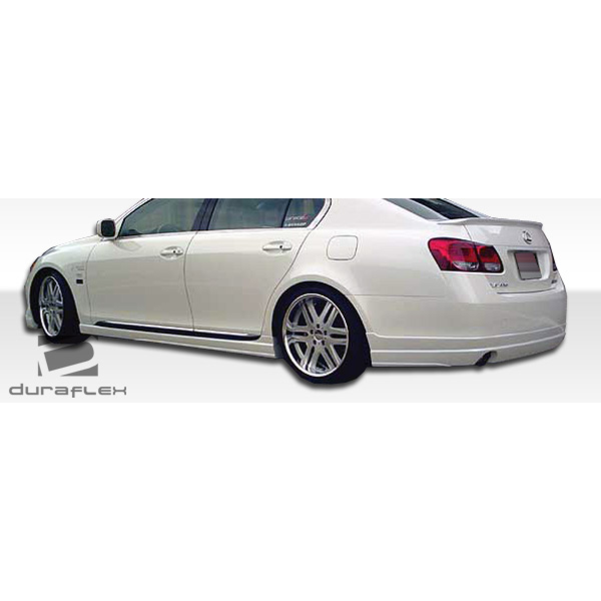 Modify your Lexus GS300 2006 with our Exterior/Side Skirts - Side angle view of vehicle showing side skirts