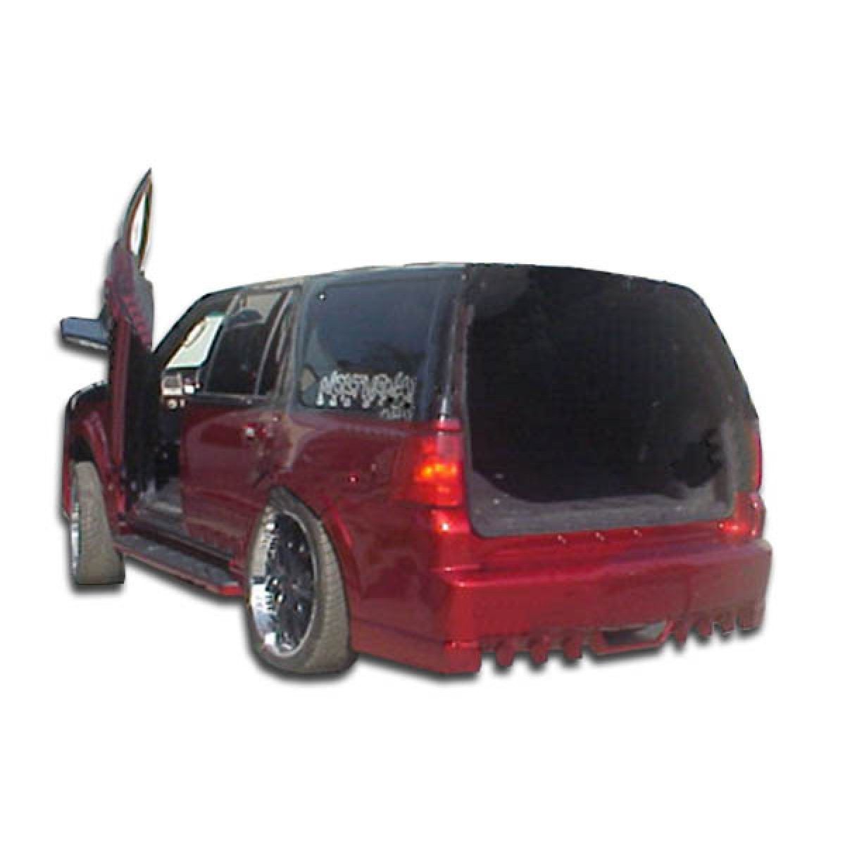 Modify your Lincoln Navigator 2003 with our Exterior/Rear Bumpers or Lips - Rear quarter view at slight angle from right