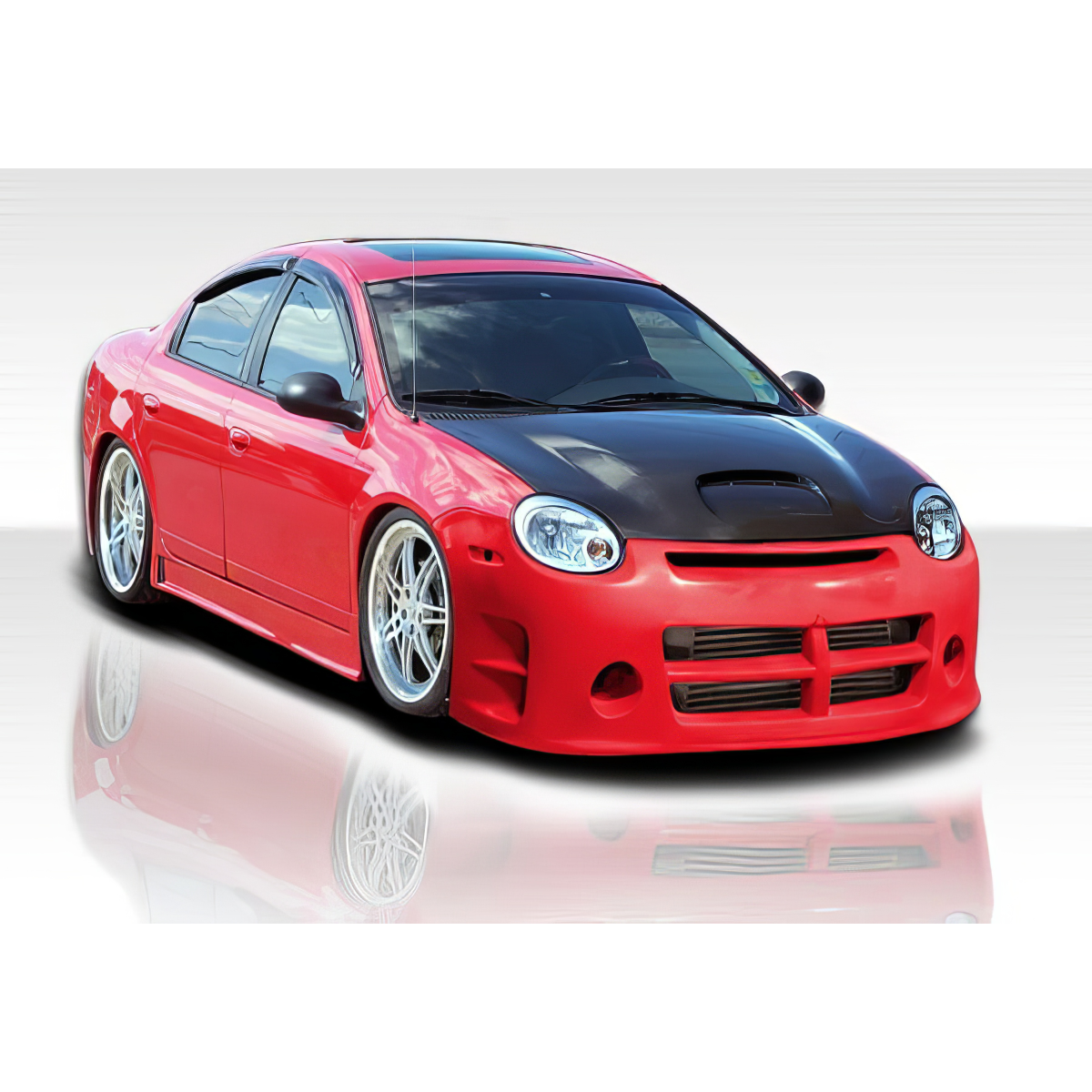 Modify your Dodge Neon 2003 with our Exterior/Complete Body Kits - Front three quarter angle view of a car