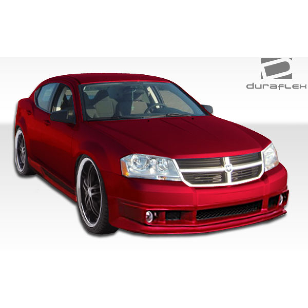 Modify your Dodge Avenger 2008 with our Exterior/Side Skirts - Front 3 quarter angle view of the vehicle