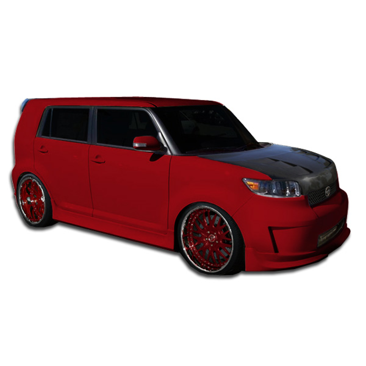 Modify your Scion xB 2008 with our Exterior/Side Skirts - Image shows the vehicle at a three quarter angle