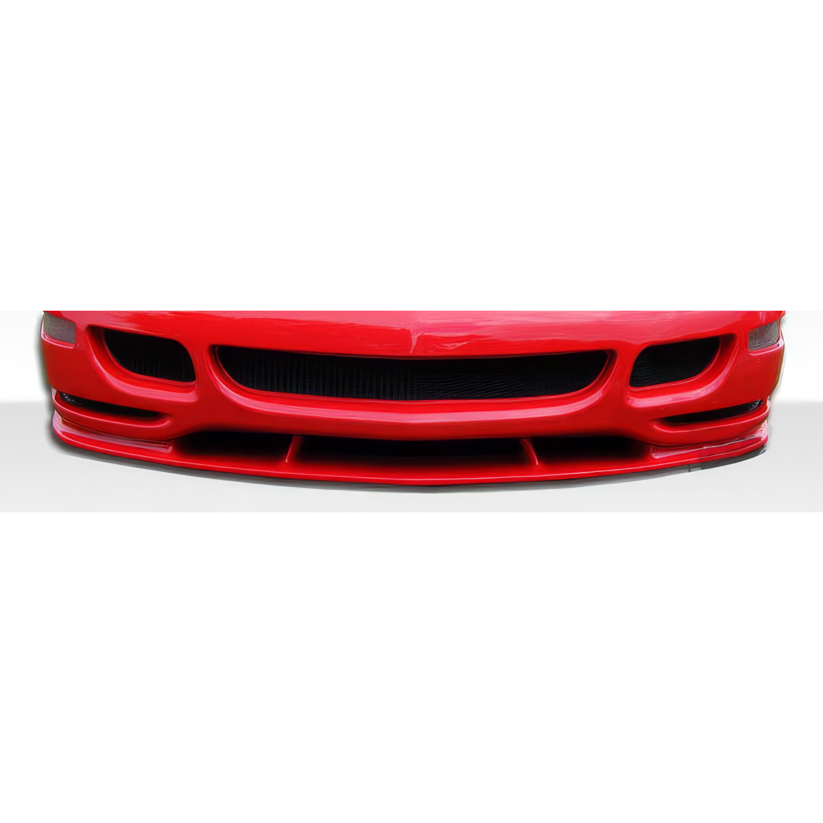 Modify your Chevrolet Corvette 1997 with our Exterior/Front Bumpers or Lips - Front view of a red Corvette bumper part