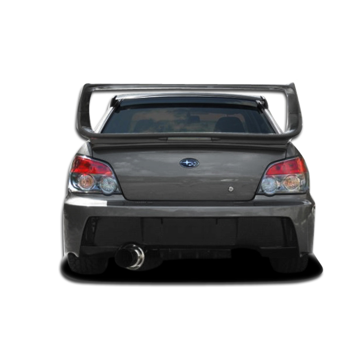 Modify your Subaru Impreza 2006 with our Exterior/Complete Body Kits - Image shows rear view of Subaru Impreza at eye level