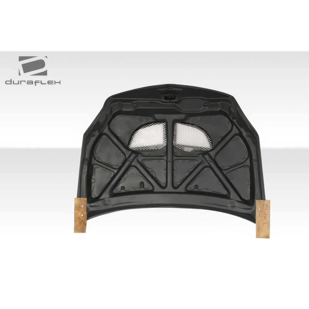 Modify your Mitsubishi Lancer 2004 with our Exterior/Hoods - Front view of the hood seen at a straight angle