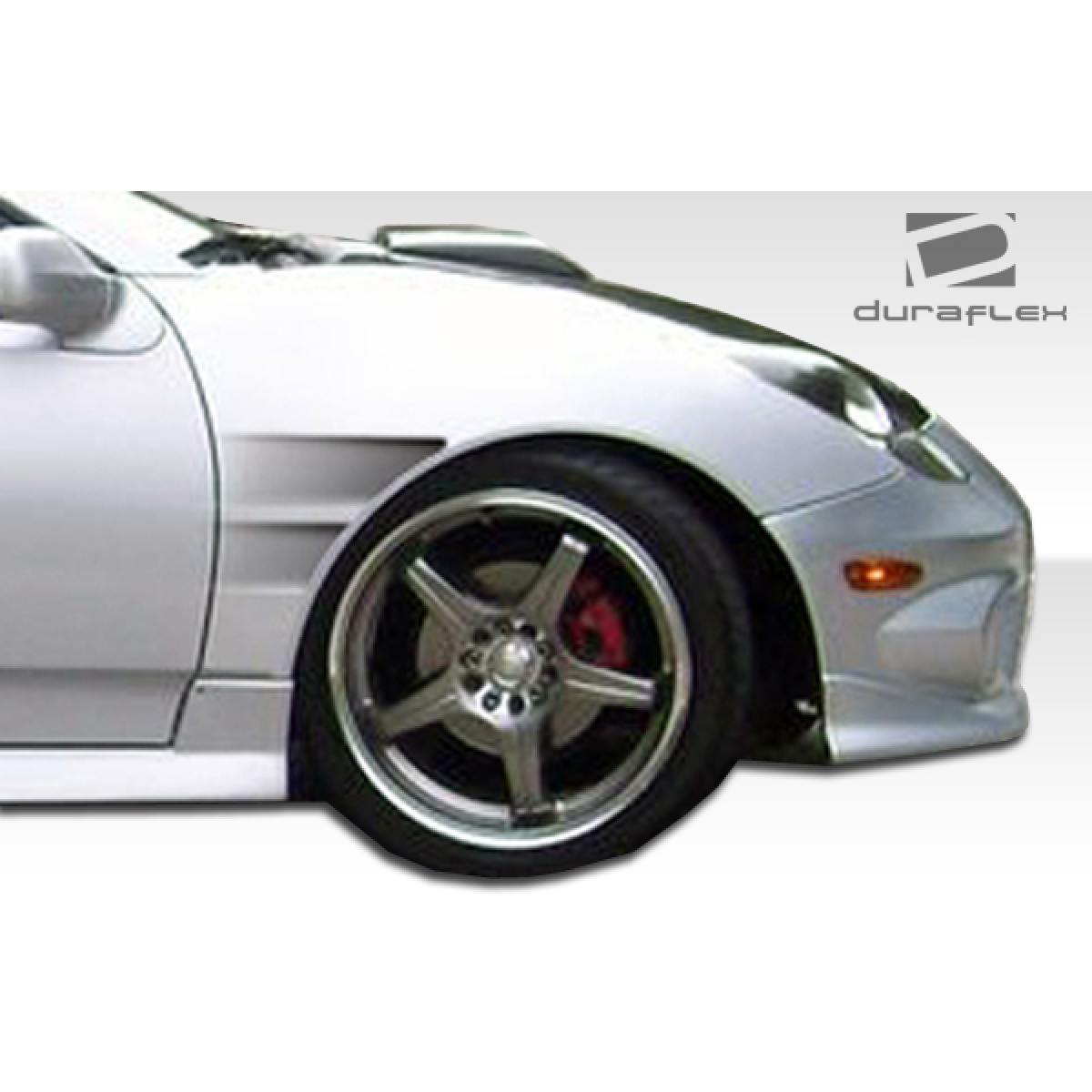 Modify your Toyota Celica 2000 with our Exterior/Fenders - Front left angle of a silver Toyota Celica fender