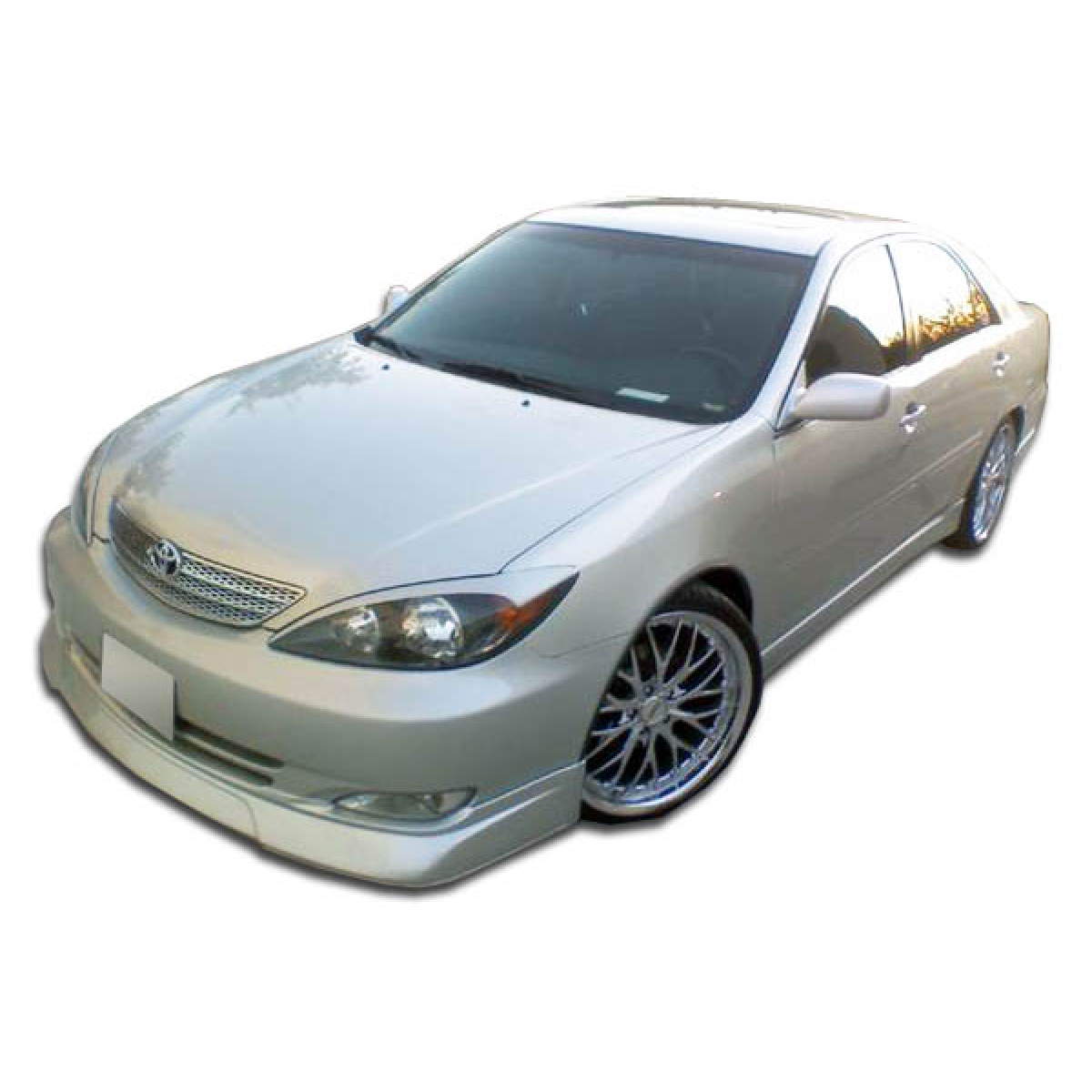 Modify your Toyota Camry 2002 with our Exterior/Front Bumpers or Lips - Front three quarter view of the vehicle