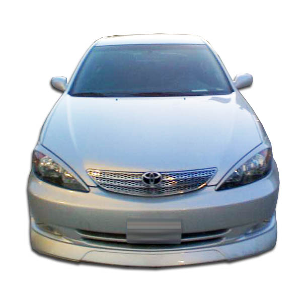 Modify your Toyota Camry 2002 with our Exterior/Front Bumpers or Lips - Front view of the vehicle at a straight angle