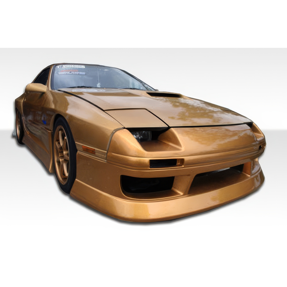 Modify your Mazda RX-7 1986 with our Exterior/Front Bumpers or Lips - Front angle view of the vehicle