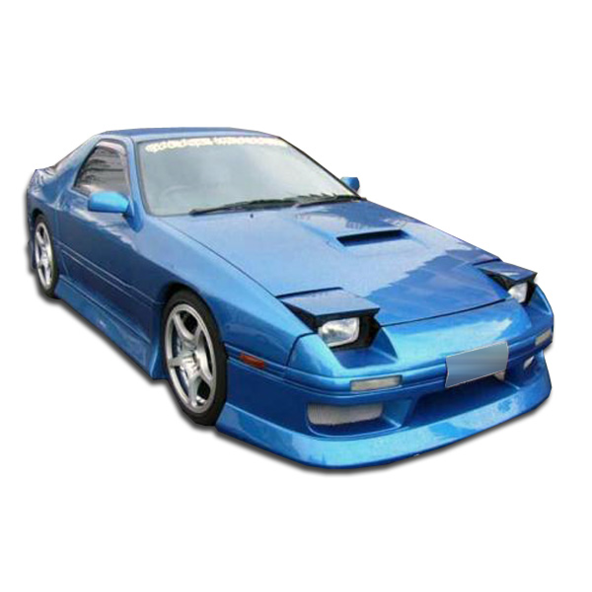 Modify your Mazda RX-7 1986 with our Exterior/Front Bumpers or Lips - Front view of a Mazda RX-7 at a slight angle