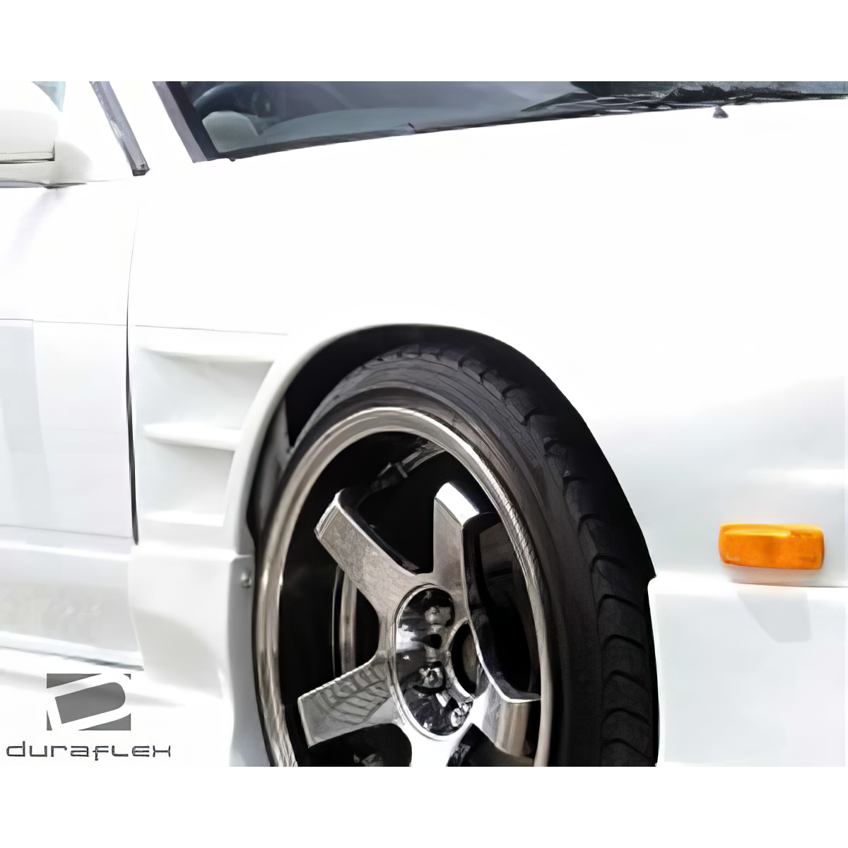 Modify your Nissan Silvia 1989 with our Exterior/Fenders - Close up view from the front angle of the fender