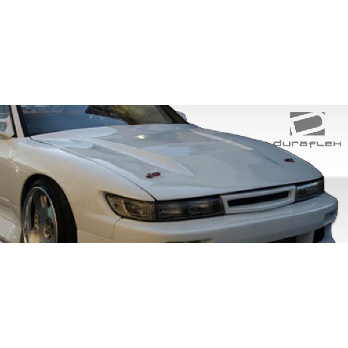 Modify your Nissan Silvia 1989 with our Exterior/Hoods - Front angle of the car showing the hood design