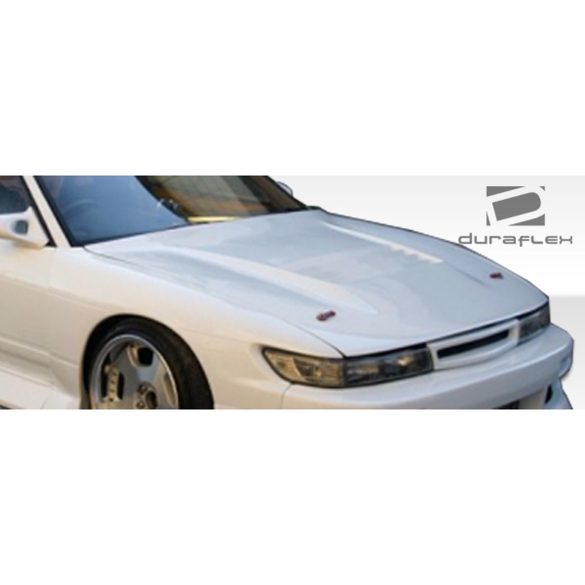 Modify your Nissan Silvia 1989 with our Exterior/Hoods - Front angle of the hood shown in the image