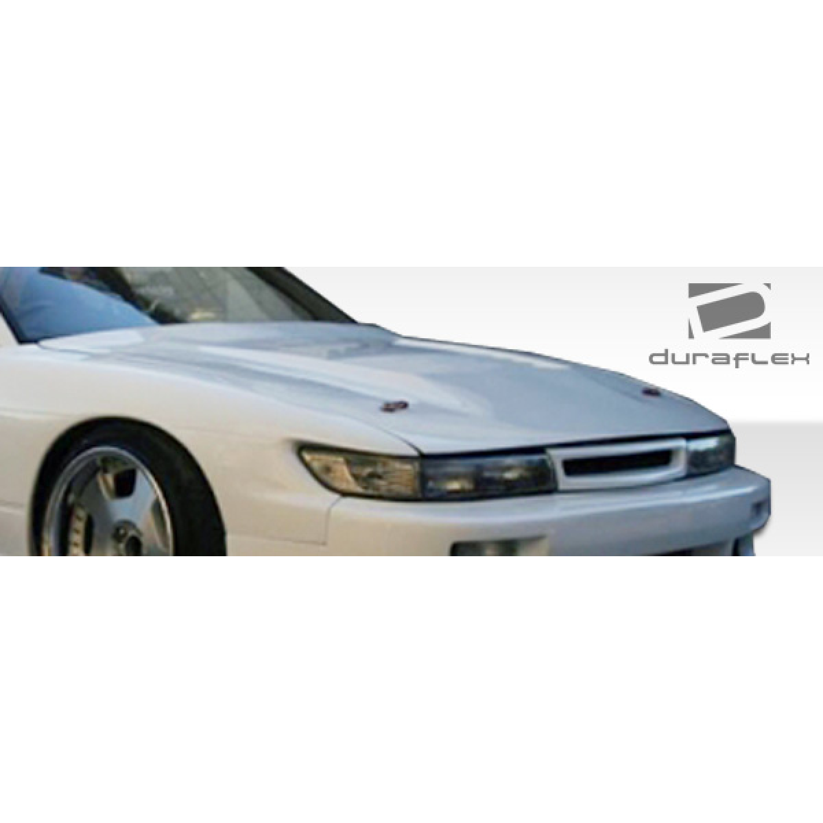 Modify your Nissan Silvia 1989 with our Exterior/Hoods - Front view of a Nissan Silvia S13 hood