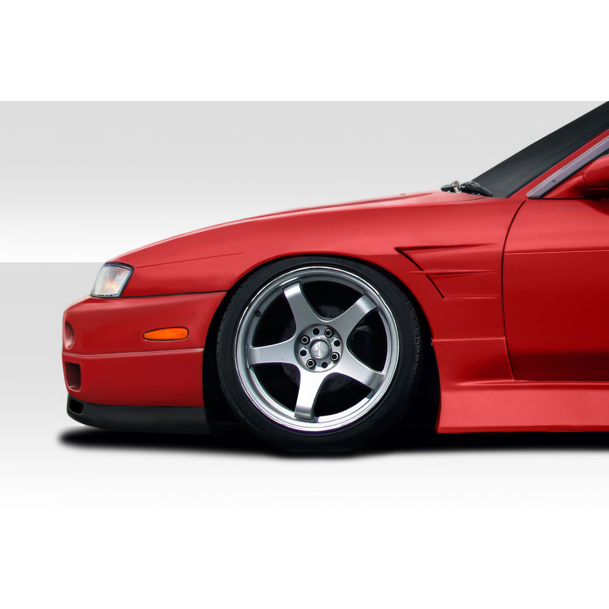 Modify your Nissan 240SX 1995 with our Exterior/Fenders - Side angle showing sleek design of fender part