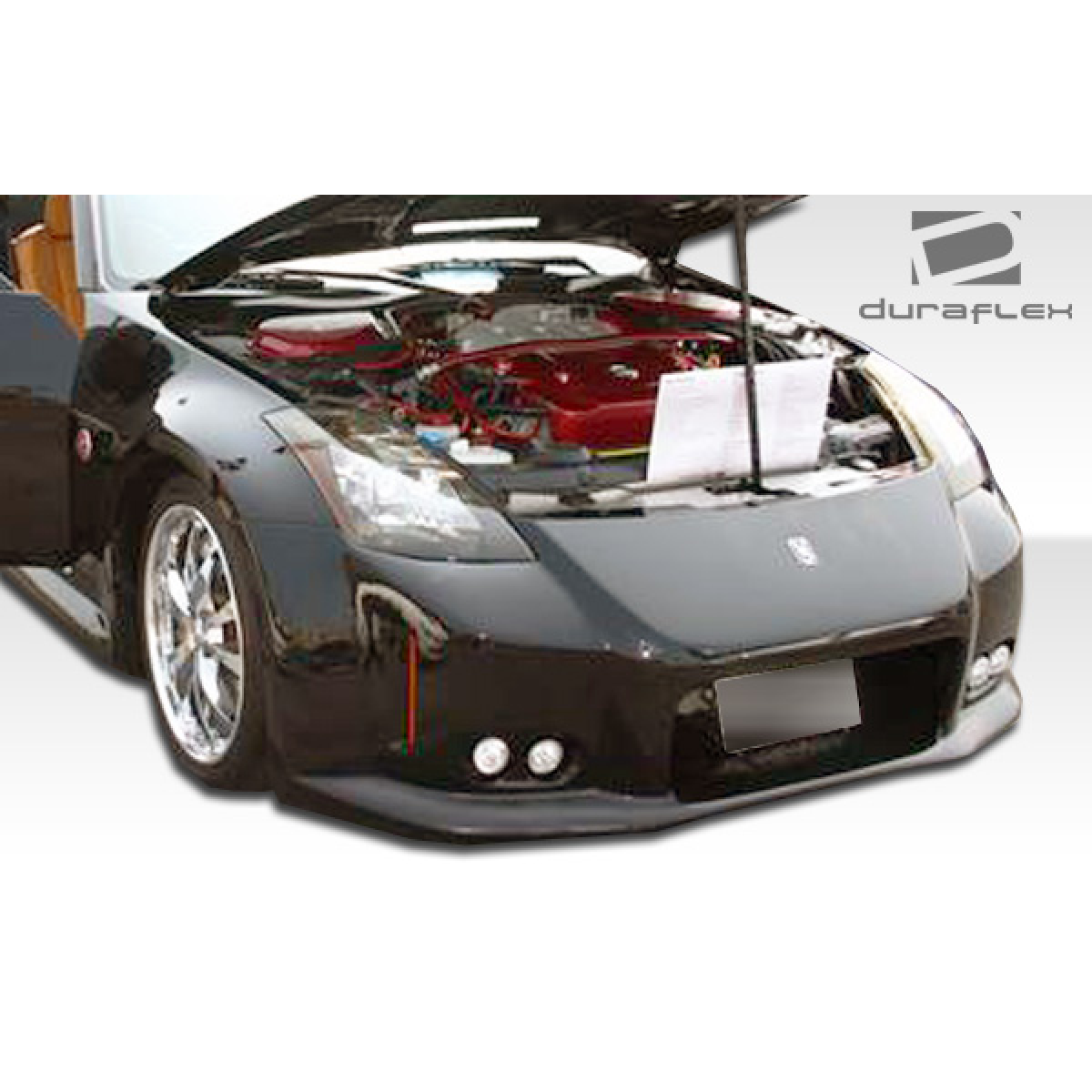 Modify your Nissan 350Z 2003 with our Exterior/Complete Body Kits - Front view of vehicle showing body kit parts