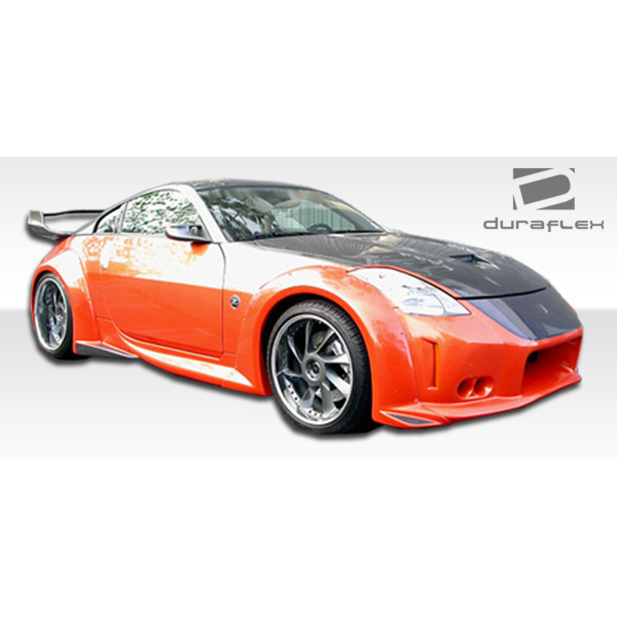 Modify your Nissan 350Z 2003 with our Exterior/Complete Body Kits - Side angle view of the Nissan 350Z body kit